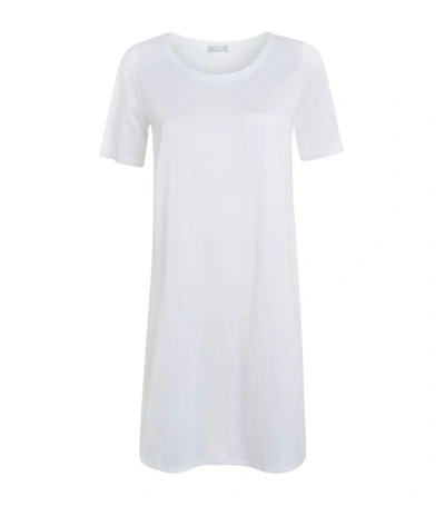 Hanro Cotton Deluxe Short Sleeve Nightdress In White