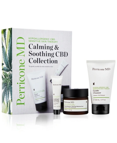Perricone Md 3-pc. Hypoallergenic Cbd Sensitive Skin Therapy Calming & Soothing Cbd Set In White