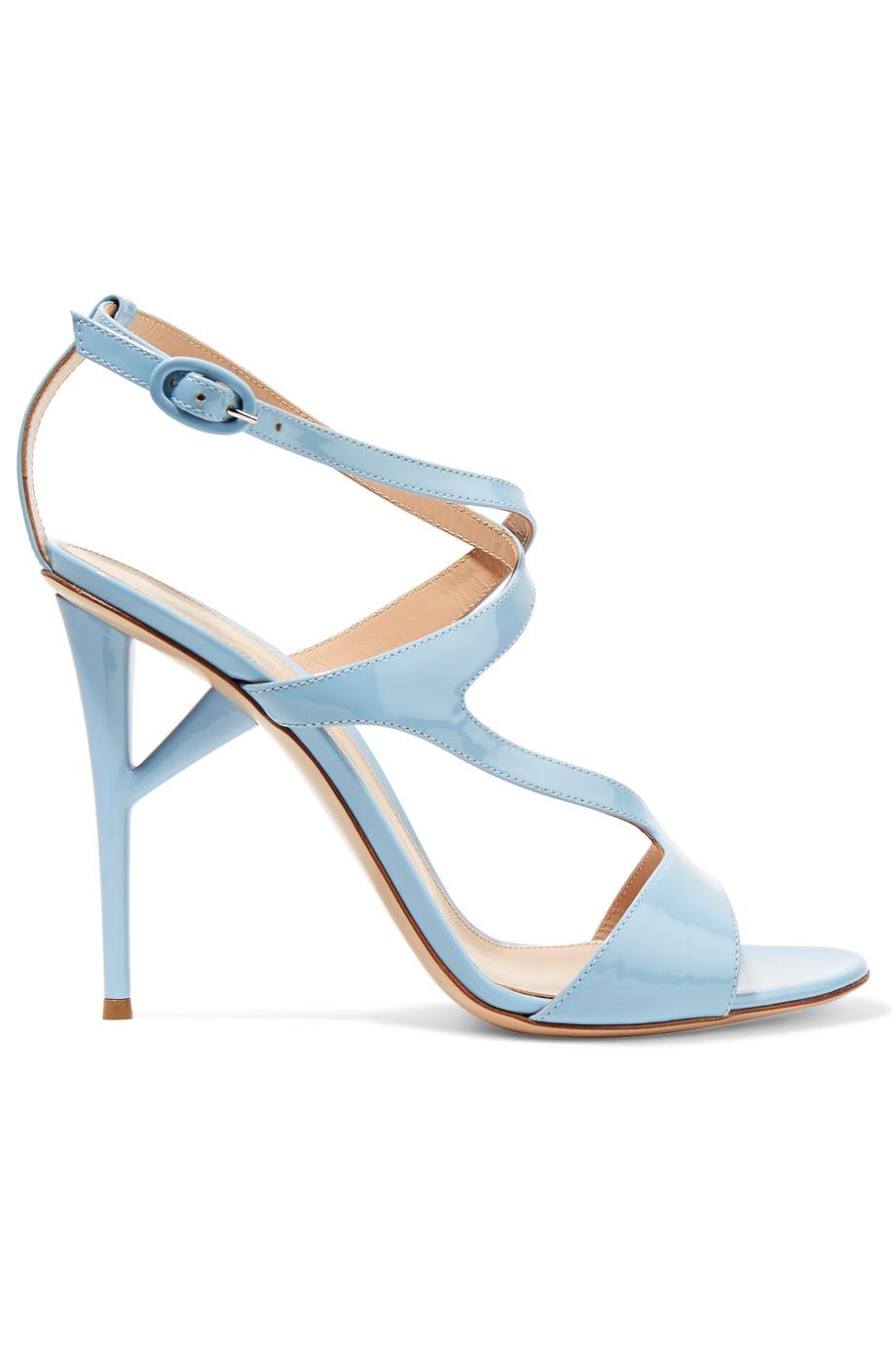 Gianvito Rossi Cutout Patent-leather Sandals | ModeSens