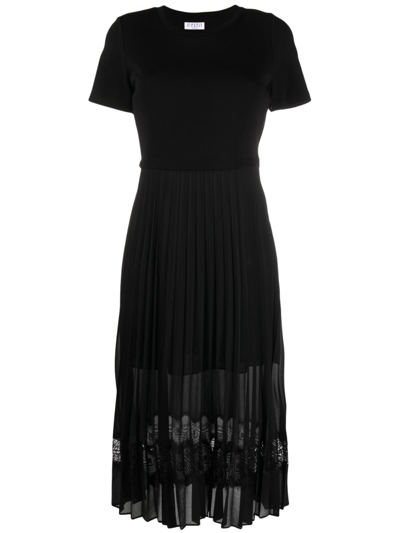 Claudie Pierlot Pleated Skirt Midi Dress In Divers