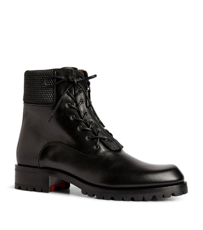 Christian Louboutin Moscou Calf Leather Boots In Black