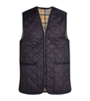 Barbour Reversible Quilted Vest With Tartan Motif In Blue