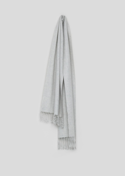 Begg & Co Bg Arran Plain White Stole 73x183 In 196 Argent