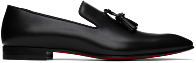 Christian Louboutin Dandelion Tassel Patent Leather Loafers In Bk01 Black