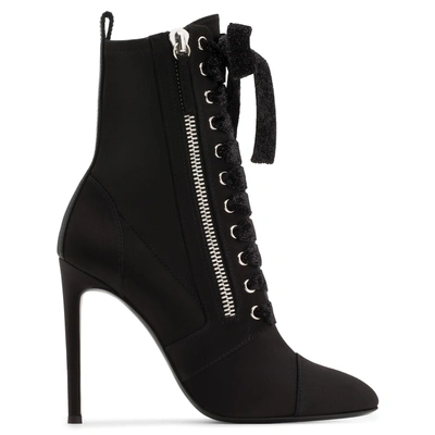 Giuseppe Zanotti - Black Satin Boot Kamilya