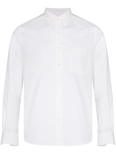 Beams Oxford Long-sleeve Shirt In White