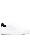 Kurt Geiger Laney Platform Leather Trainers In White