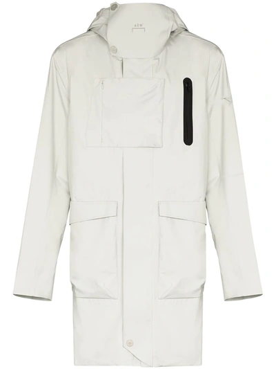 A-cold-wall* Concealed-fastening Hooded Jacket In Neutrals
