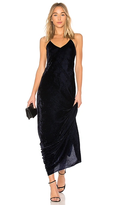 Nili Lotan Sasha Velvet Slip Dress In Blue | ModeSens