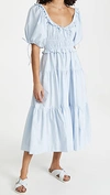 En Saison Brielle Tiered Midi-dress In Blue