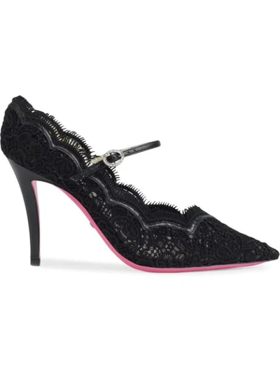 Gucci Virginia Pointy Toe Mary Jane Pump In Black