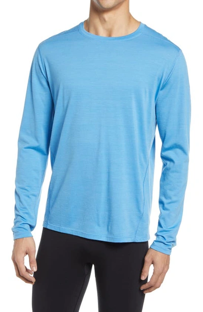 Smartwool Base Layer Shirt In Ocean Blue