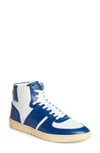 Collegium Pillar Destroyer High Top Sneaker In White/ Imperial Blue