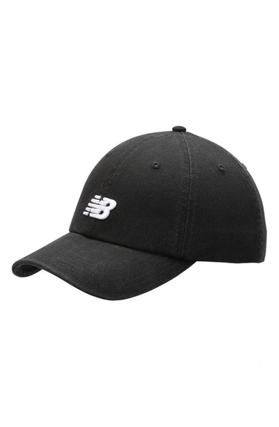 New Balance Unisex Classic Nb Curved Brim Hat In Black