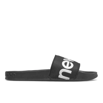 New Balance Mens Slip On Casual Slide Sandals In Black