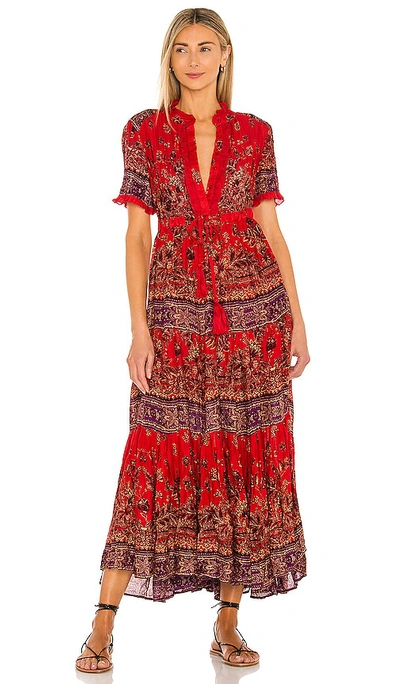 Free People Rare Feelings Maxi Dress In Red Combo