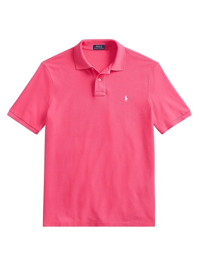 Polo Ralph Lauren Men's The Iconic Mesh Polo Shirt In Hot Pink Cream