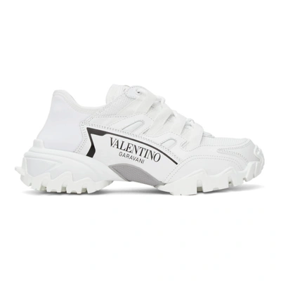 Valentino Garavani White Climbers Vlogo Sneakers In 0bo White