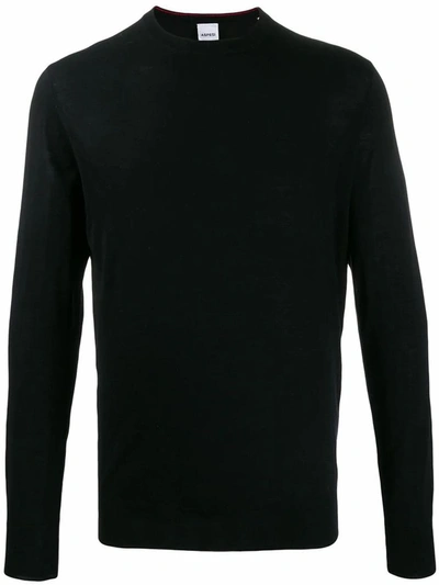 Aspesi Men's Black Wool Sweater