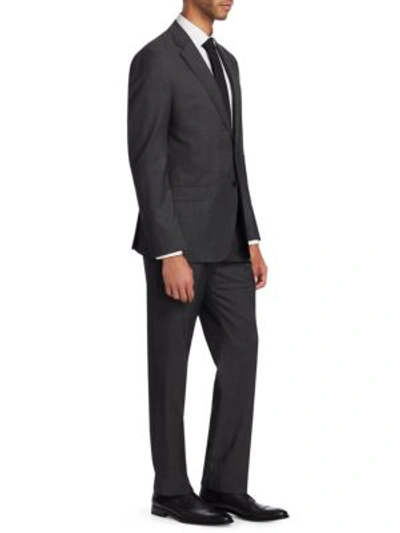 Giorgio Armani Wool Two-piece Suit, Charcoal In Black