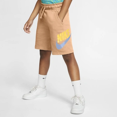 Nike Sportswear Club Fleece Big Kidsâ Shorts In Orange Chalk