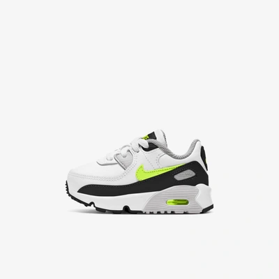 Nike Babies' Kids Sneakers Air Max 90 For For Boys And For Girls In White,black,neutral Grey,hot Lime