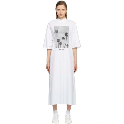 Palm Angels Women's Palms Boulevard Graphic T-shirt Dress In White