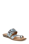 Sarto By Franco Sarto Ediana Slide Sandal In Teal Snake Print Leather