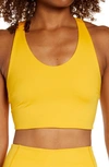 Zella Studio Lite Longline Bra In Yellow Autumn