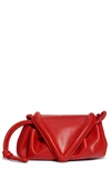 Bottega Veneta Medium Beak Triangle Flap Leather Shoulder Bag In Red