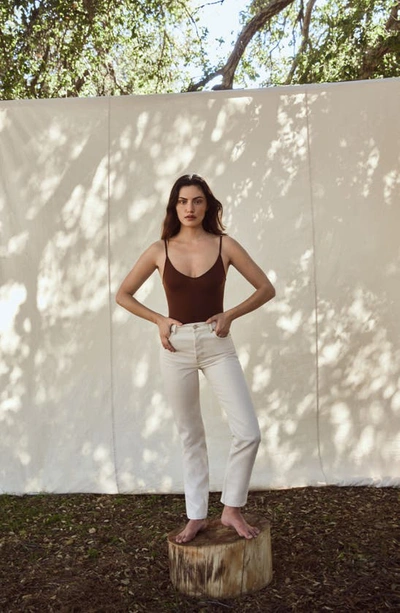 Reformation Cynthia High Waist Relaxed Jeans In Bone