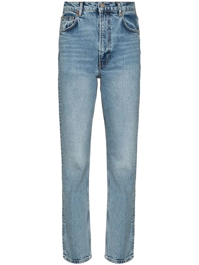 Reformation Cynthia High Waist Relaxed Jeans In Blue