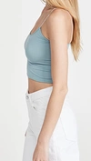 Free People Skinny Strap Seamless Brami Top In Blue Mist