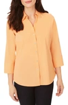 Foxcroft Mary Button-up Blouse In Mellow Melon