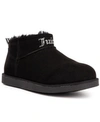 Juicy Couture Women's Kerri Cold Weather Ankle Boots Women's Shoes In Black Microsuede