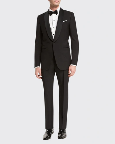 Ermenegildo Zegna Men's Satin Shawl-collar Two-piece Tuxedo Suit