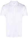 Majestic V-neck Short-sleeved Polo Shirt In White