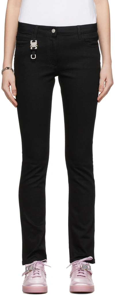 Alyx Buckle-detailed High-rise Straight-leg Jeans In Black