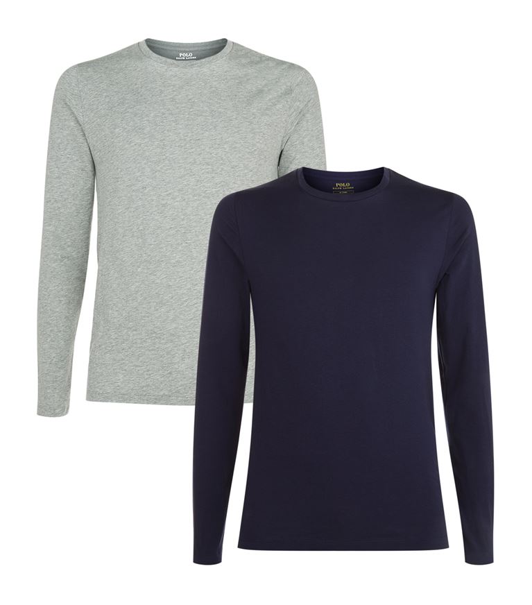 Polo Ralph Lauren Long Sleeved T-shirt (pack Of 2) | ModeSens
