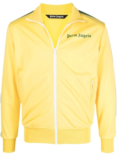 Palm Angels Yellow & Green Striped Classic Track Jacket