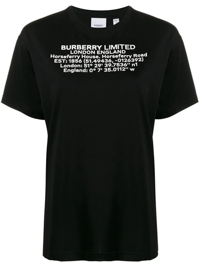 Burberry Tshirt Black In Light Grey