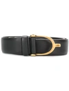 Gucci Horseshoe Buckle Belt In Black