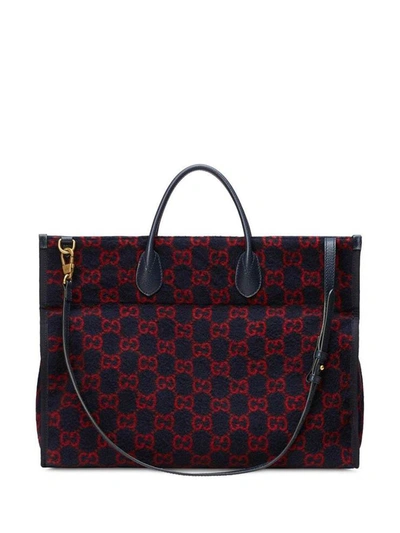 Gucci Monogram Print Tote Bag In Beige Ebony