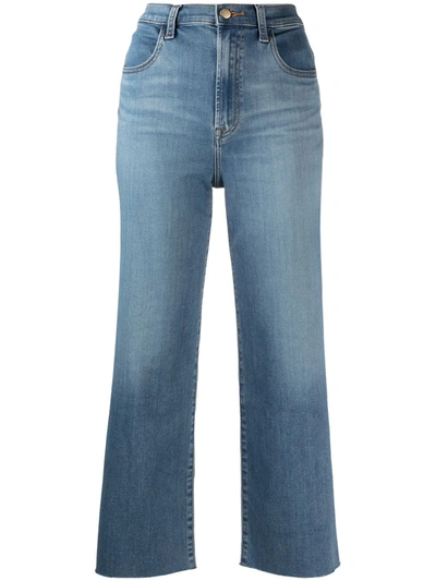 J Brand Cropped-leg Jeans In Blu