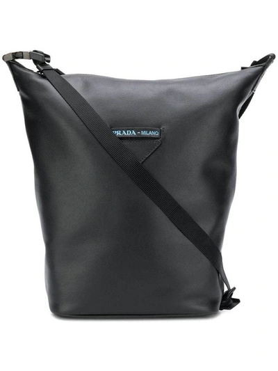 Prada Bucket Style Shoulder Bag In Nero
