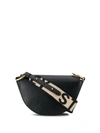 Stella Mccartney Mini Stella Logo Saddle Bag In Ivory