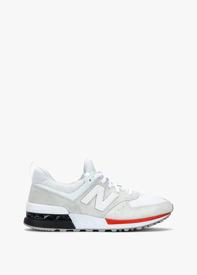 New Balance Ms574aw In White/red