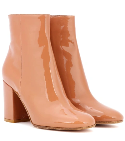 Gianvito Rossi Exclusive To Mytheresa.com - Rolling 85 Patent Leather Ankle Boots In Beige