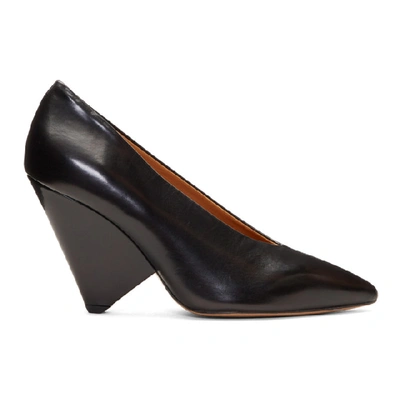 Isabel Marant Pandel Cone-heel Leather Pumps In Black