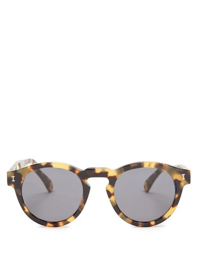Illesteva Leonard Round-frame Sunglasses In Brown Multi